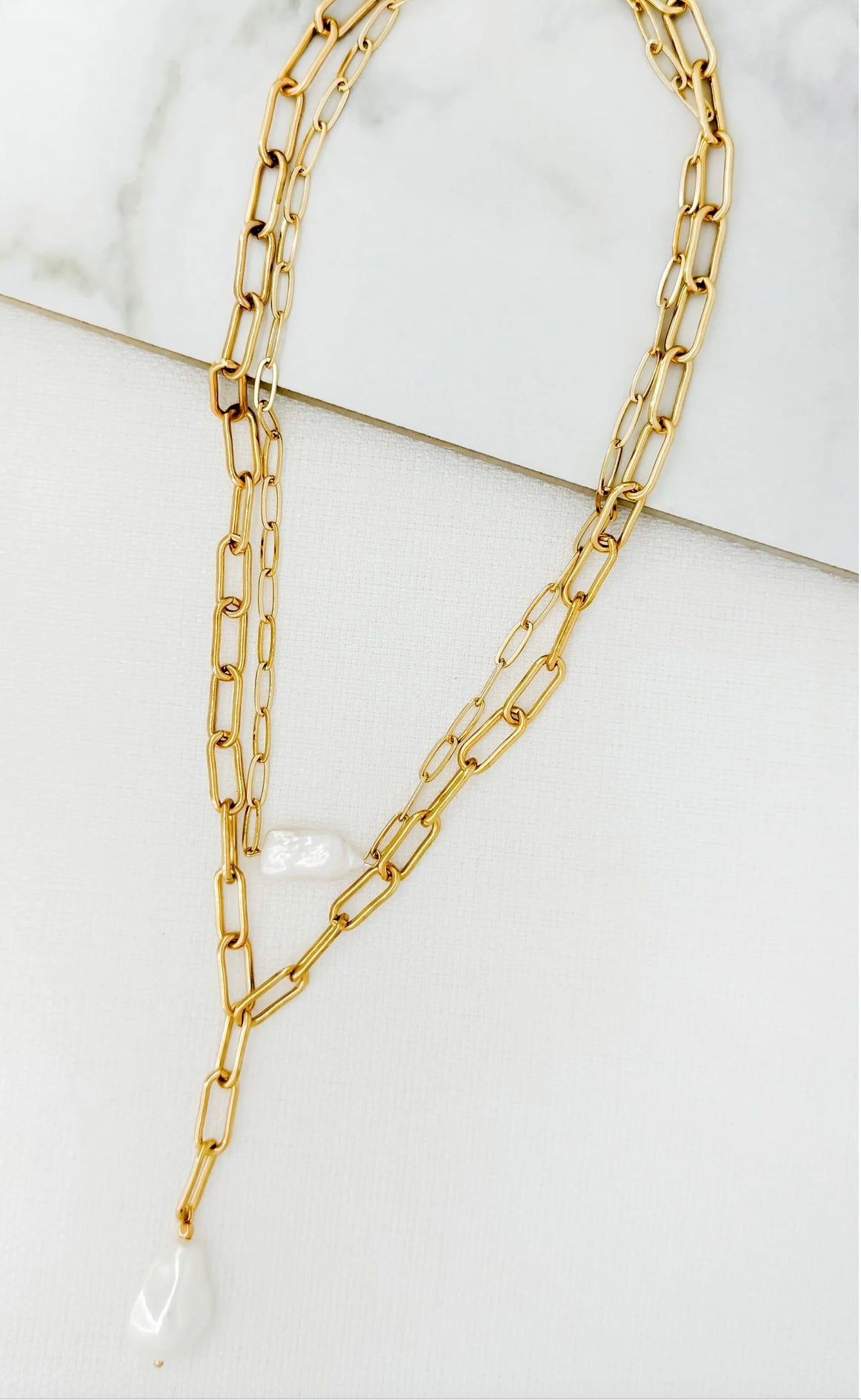 Envy Pearl Double Chain