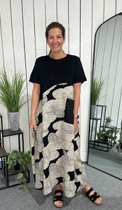 Mono Floral Maxi Dress
