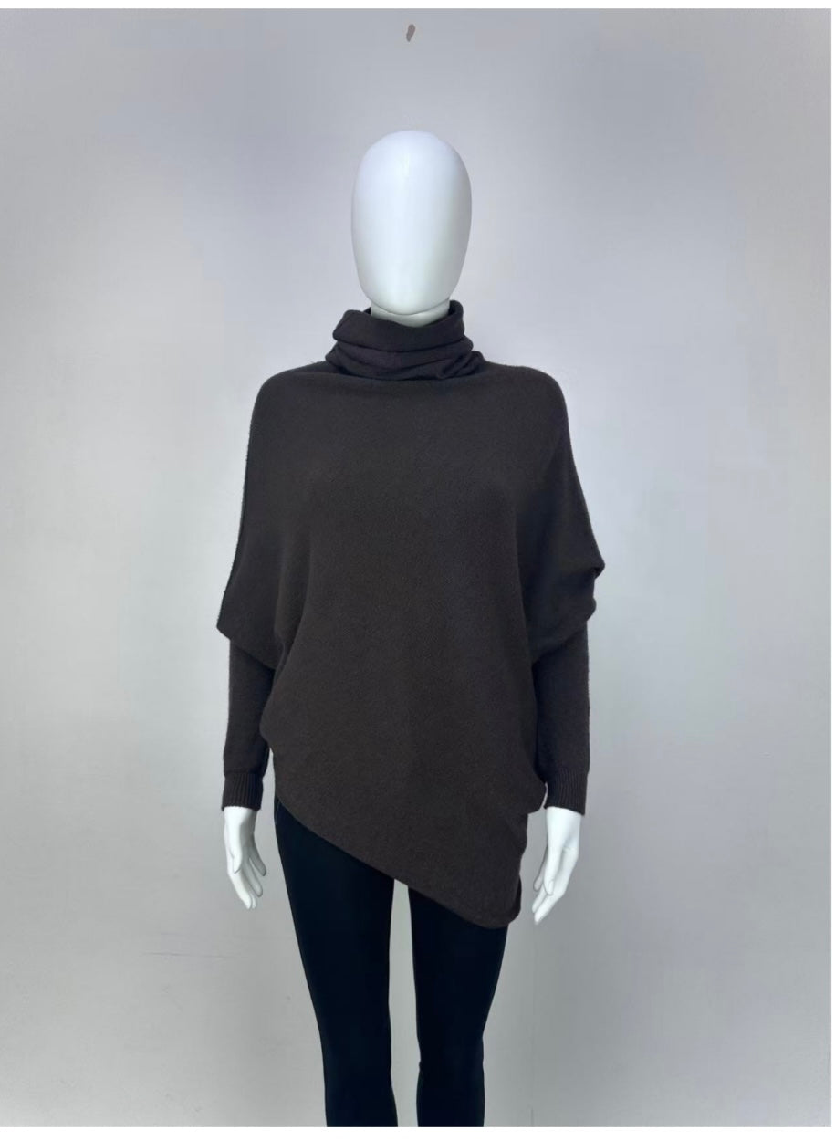 Erika Asymmetric High Neck Jumper