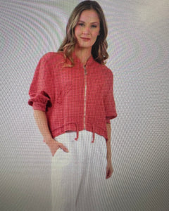 Linen Bomber Jacket