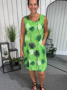 Sat Saver Palm Print Dress